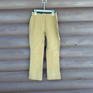 Everlane Side Zip Stretch Pant 2 Tan Ochre Cotton Blend Slim Straight Trousers